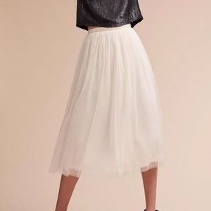 BHLDN light pink tulle midi skirt